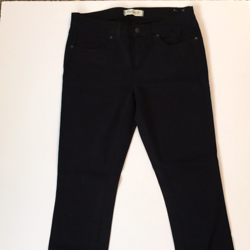 Madewell Black Sateen Skinny Pants